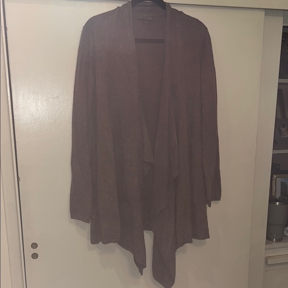 Barefoot Dreams size 3X preowned Women's Brown Open Front Sweater / Robe